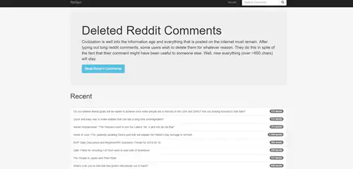 Как найти удаленные сообщения на Reddit