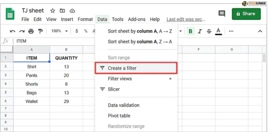 Что такое зеленая линия в Google Sheets?