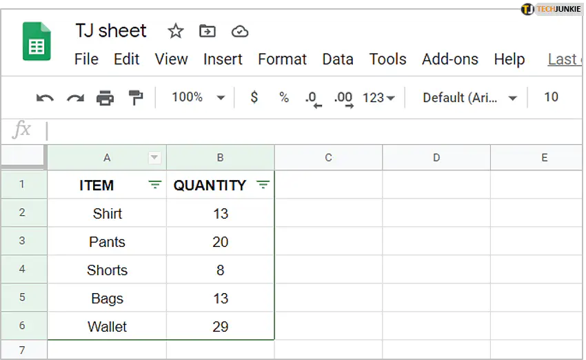 Что такое зеленая линия в Google Sheets?