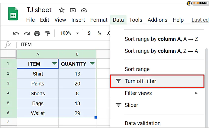 Что такое зеленая линия в Google Sheets?