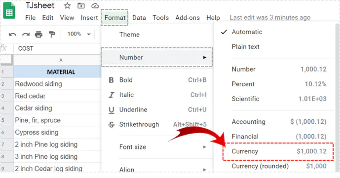 Как изменить валюту в Google Sheets