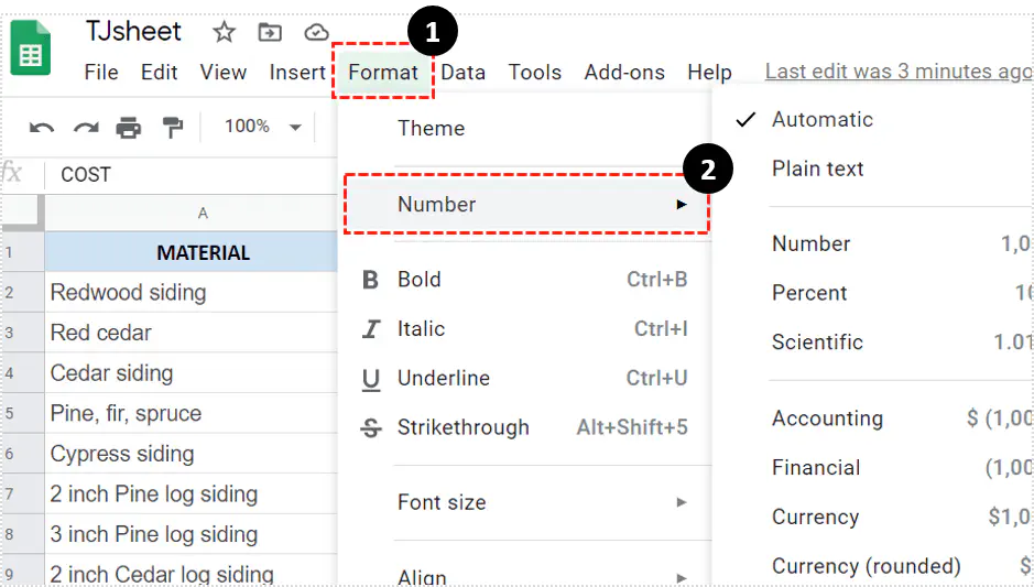 Как изменить валюту в Google Sheets