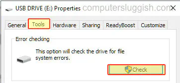 Сообщение об ошибке Windows 10 USB Theres A Problem With This Drive Error Message