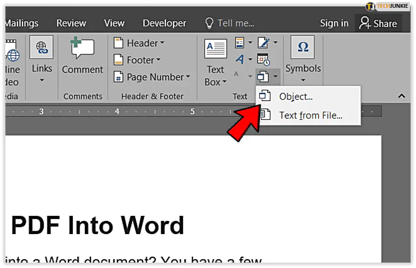 Как вставить PDF в Word