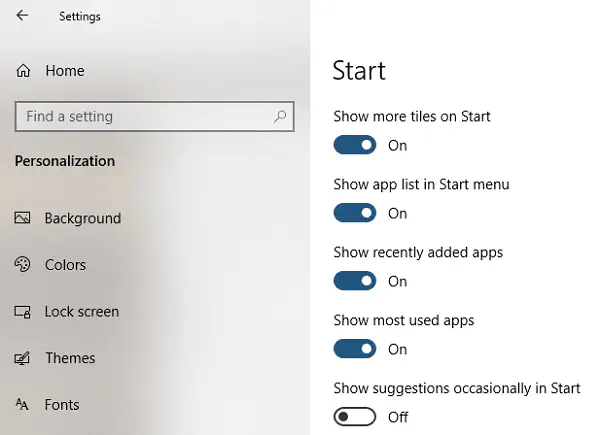 Windows 10: Как увеличить количество строк приложений на начальном экране