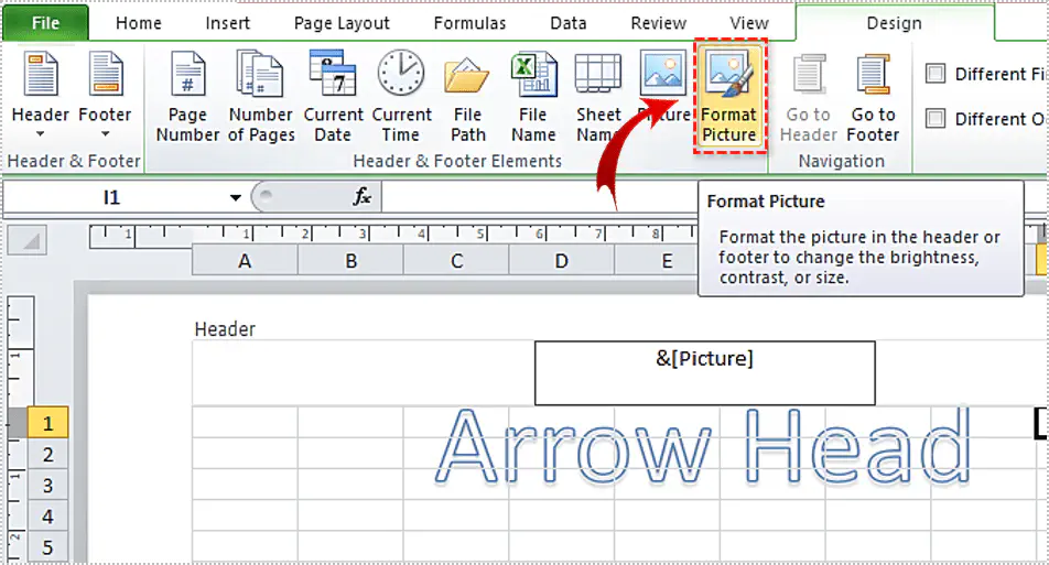 Как сделать водяной знак на рабочем листе в Excel 2010