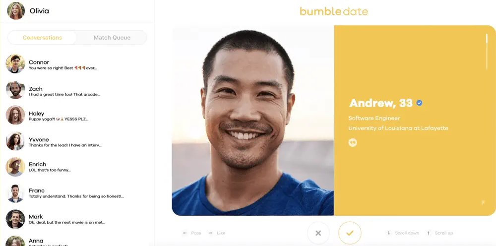 Как Bumble заказывает профили?