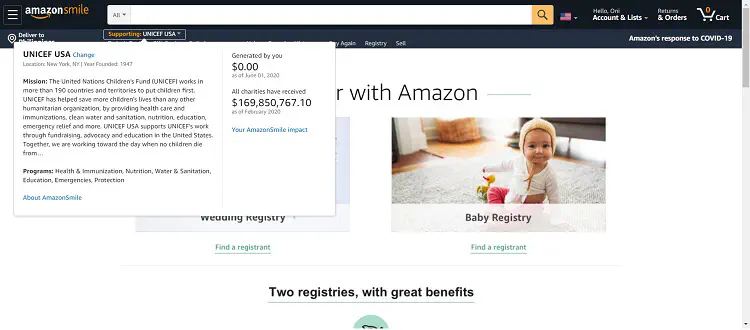 Как использовать AmazonSmile