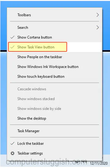 Как показать/скрыть кнопку просмотра задач в Windows 10