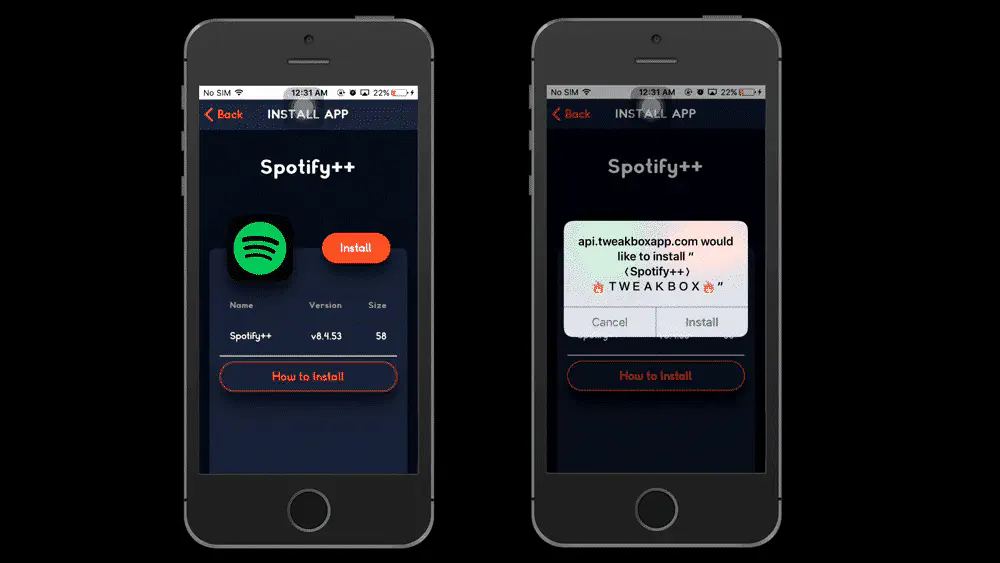 Скачать приложение Spotify++ Premium для iOS без джейлбрейка