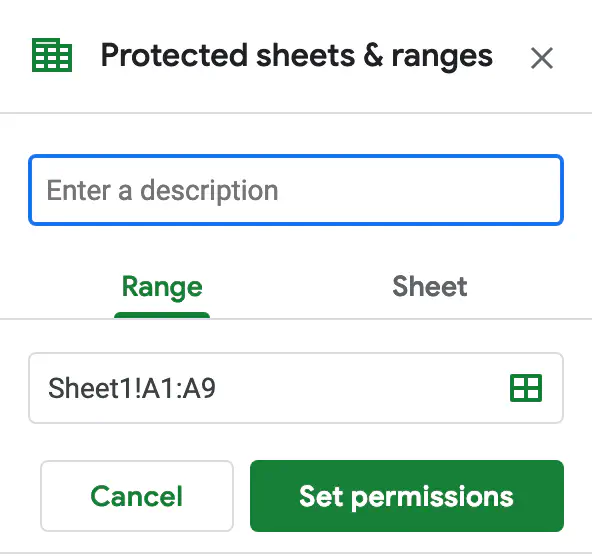 Как заблокировать ячейки в Google Sheets