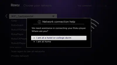 Как подключить Roku к Wi-Fi в общежитии