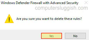 Как удалить исходящее правило в брандмауэре Windows Defender