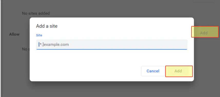 Как добавить доверенный сайт в Google Chrome