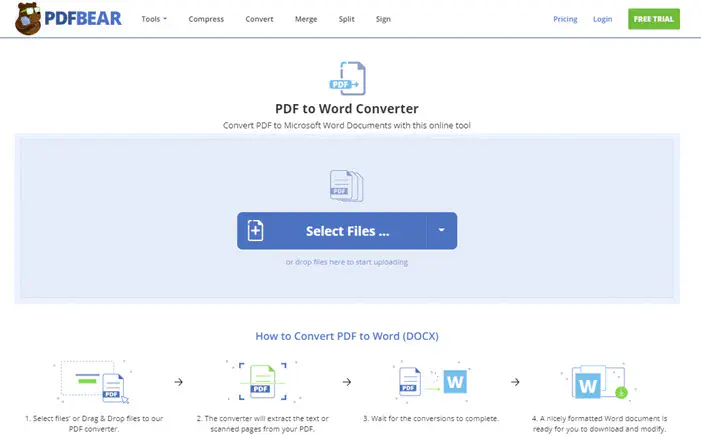 PDFBear: конвертер PDF для ваших документов Word