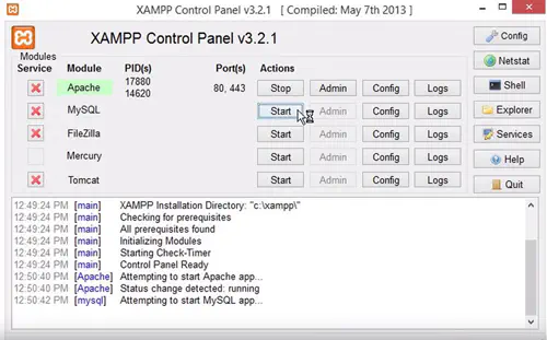 Как запустить файл PHP в XAMPP