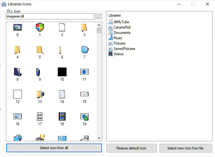 Как изменить значки библиотеки Windows 10