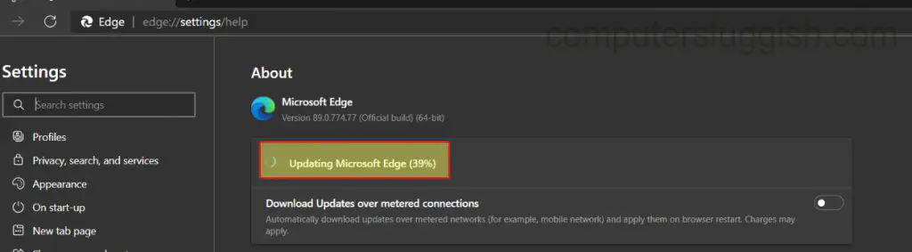 Как проверить наличие обновлений в Microsoft Edge