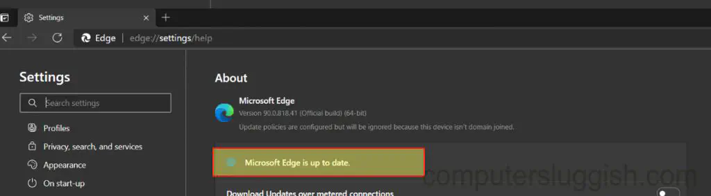 Как проверить наличие обновлений в Microsoft Edge