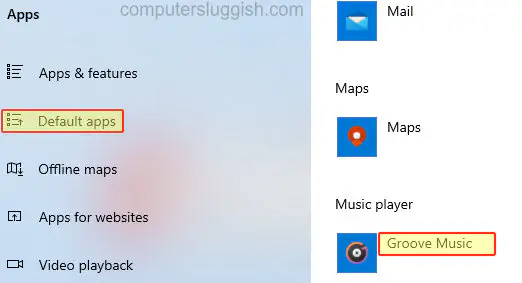 Как изменить приложение музыкального проигрывателя по умолчанию в Windows 10