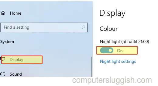 Как включить настройку ночного освещения в Windows 10