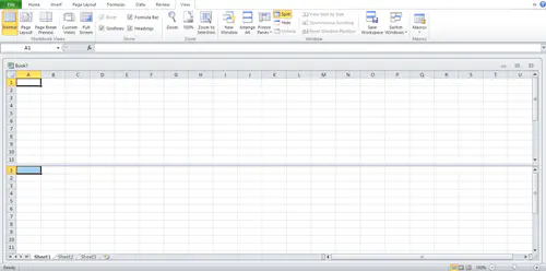 Как использовать разделенный экран в Excel