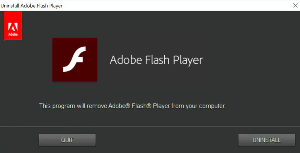 Полностью удалите Uninstall Adobe Flash Player с компьютера 2023