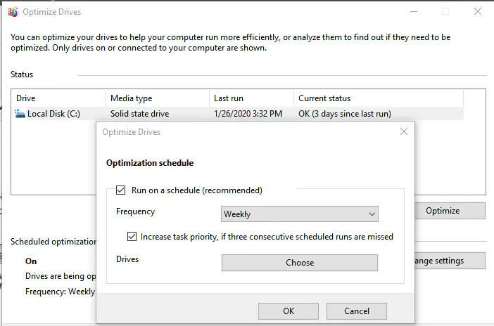 Как запланировать дефрагментацию или оптимизацию диска в Windows 10