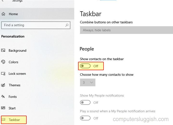 Как избавиться от значка Ваши люди на панели задач Windows 10 Как избавиться от значка Ваши люди на панели задач Windows 10