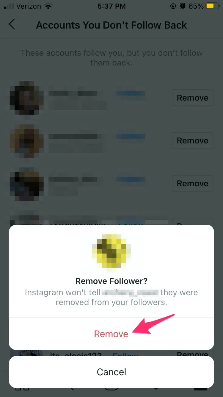 Как удалить всех подписчиков на Instagram