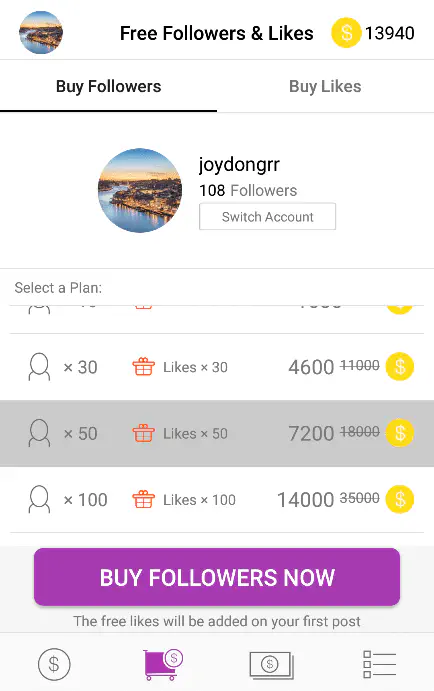 GetInsta App Получите бесплатно 1000 реальных подписчиков Instagram всего за 5 минут!