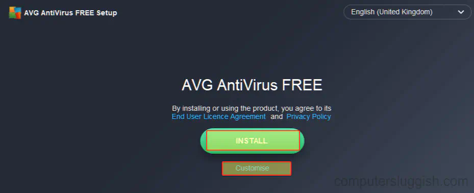 Установите AVG AntiVirus Free на компьютер с Windows 10