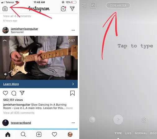 Как изменить шрифт в Instagram Stories