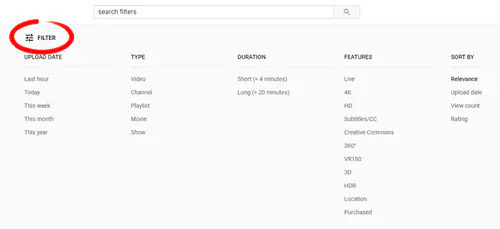 Как использовать поисковые фильтры YouTube