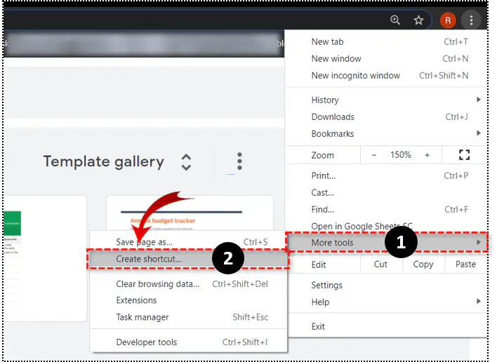 Как создать ярлык для Google Sheets