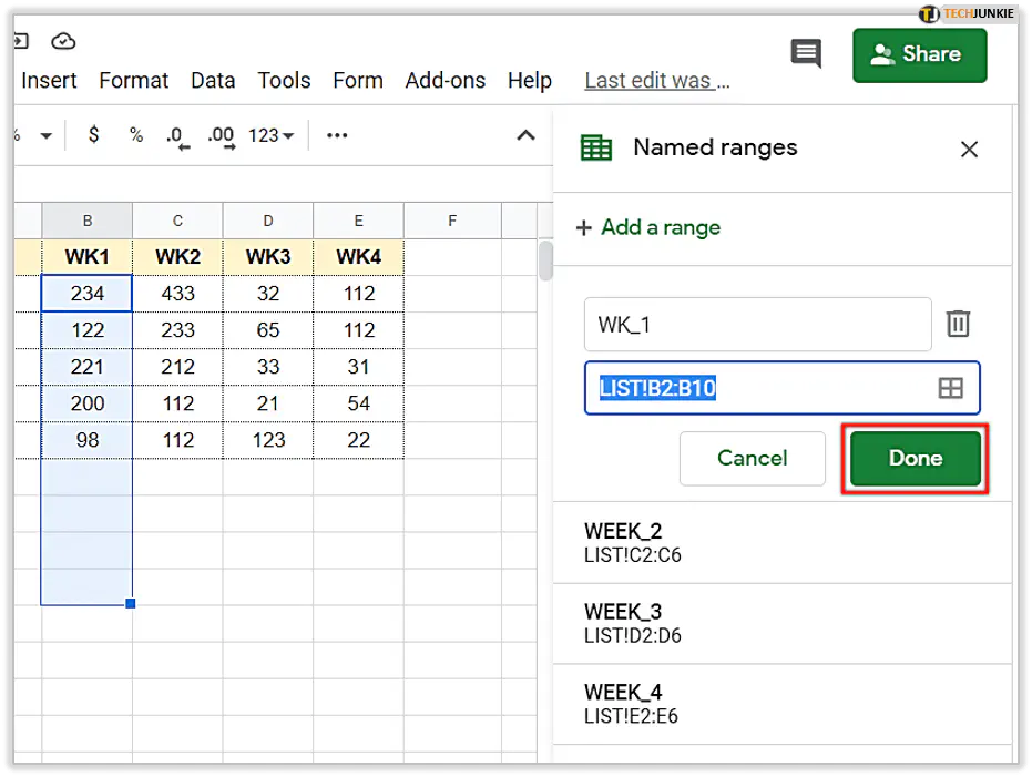 Что такое диапазон в Google Sheets?