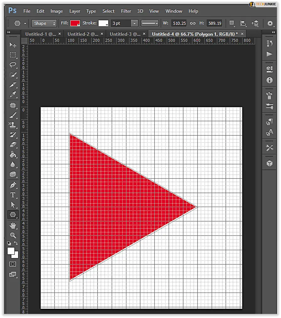 Как создать треугольник в Photoshop