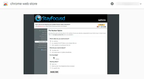 Обзор расширения Stay Focused Chrome