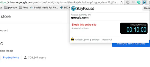 Обзор расширения Stay Focused Chrome