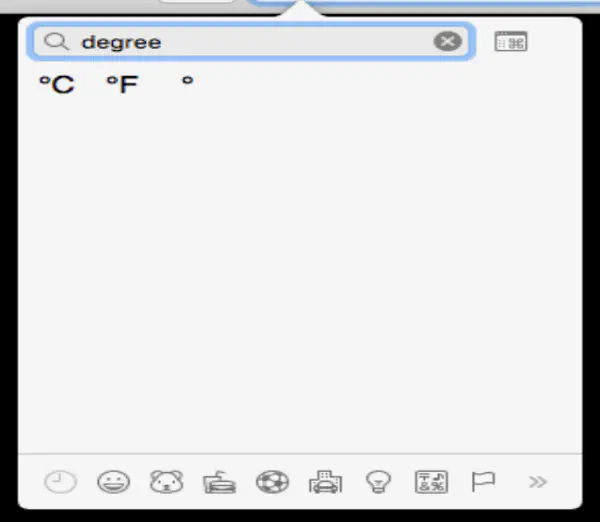 Как использовать символ градуса на Mac