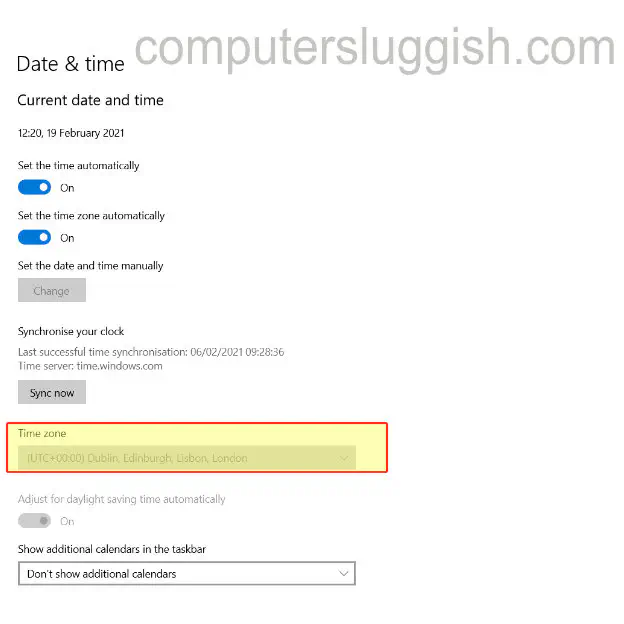 Как исправить неправильное отображение даты и времени в Windows 10