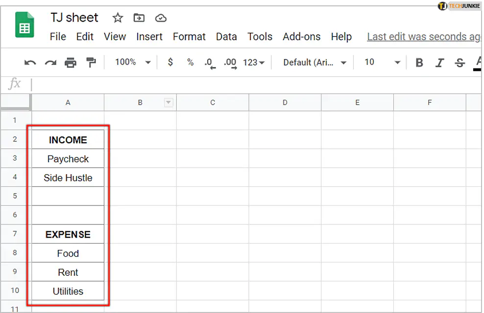 Как создать бюджет в Google Sheets