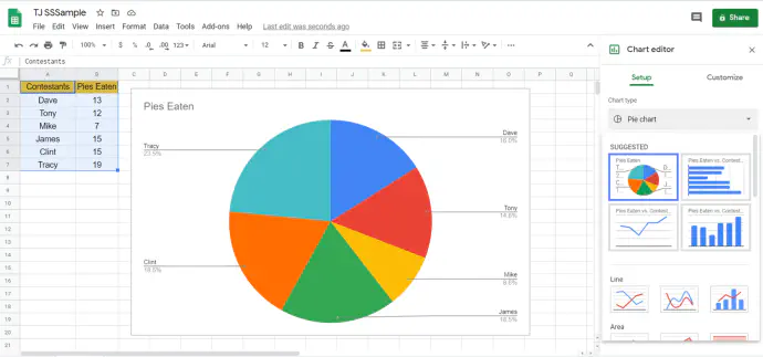 Как добавлять и строить графики в Google Sheets