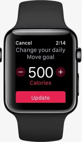 Как изменить цель движения на Apple Watch