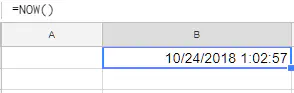 Как показать сегодняшнюю дату в Google Sheets
