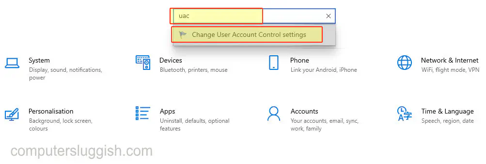 Как отключить контроль учетных записей пользователей (UAC) на компьютере с Windows 10
