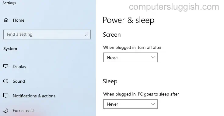 Как изменить отключение дисплея по истечении времени в Windows 10