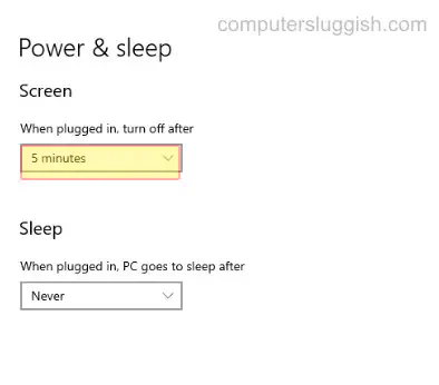 Как изменить отключение дисплея по истечении времени в Windows 10