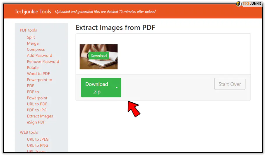 Как извлечь изображения из файла PDF