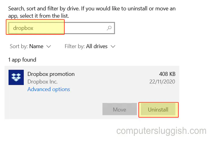 Как удалить Dropbox с ноутбука или компьютера с Windows 10
